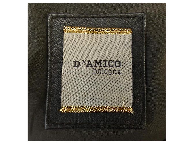 Autre Marque Chaqueta de cuero D'AMICO Castaño - vista 4