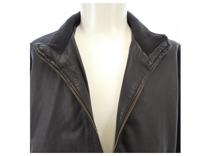 Autre Marque Chaqueta de cuero D'AMICO Castaño - vista 5