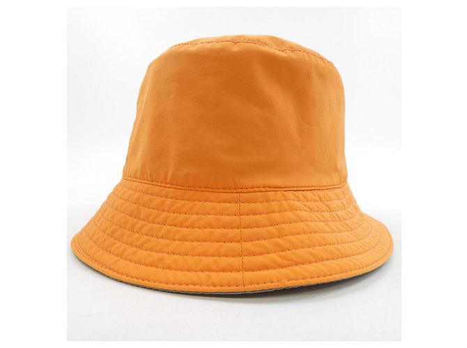 Hermès Hermes Leather Hat Brown Orange - view 4