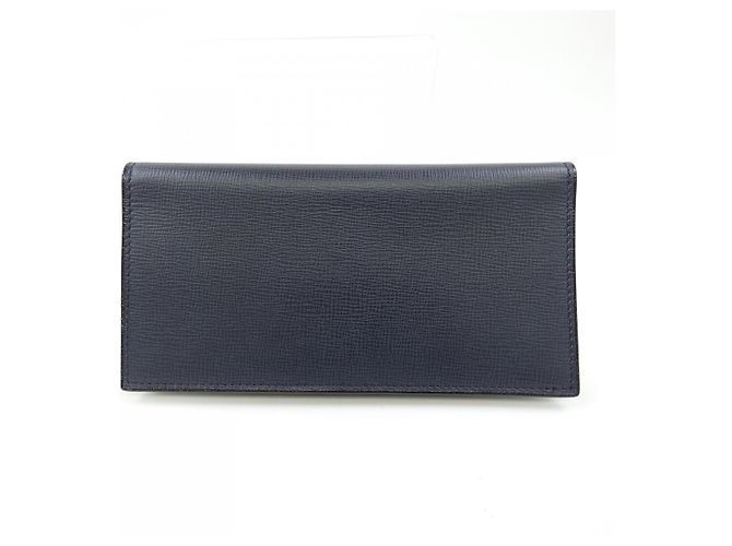 Cartera de piel de becerro suave Valextra Azul Azul marino - vista 2