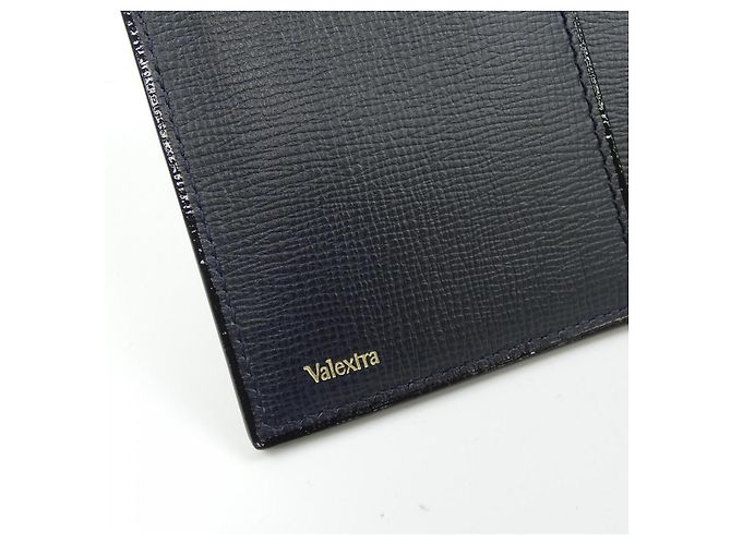 Cartera de piel de becerro suave Valextra Azul Azul marino - vista 3