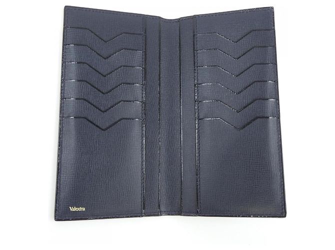 Cartera de piel de becerro suave Valextra Azul Azul marino - vista 4