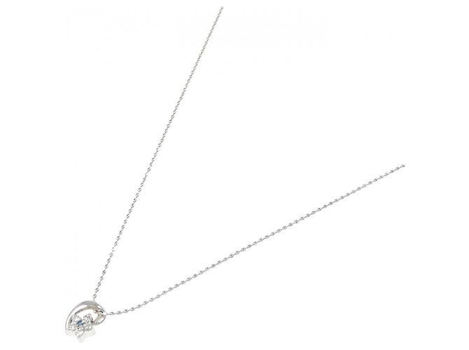 Autre Marque Collana a Fiore in Platino e Diamanti Argento - vista 2