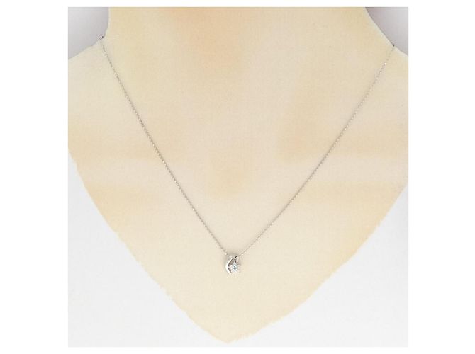 Autre Marque Collana a Fiore in Platino e Diamanti Argento - vista 6