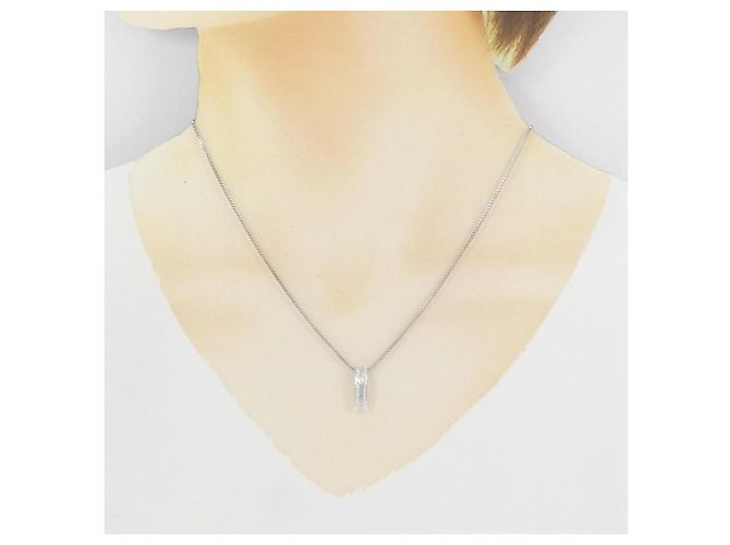 Autre Marque Collana in oro bianco Au750 e diamanti Argento - vista 6