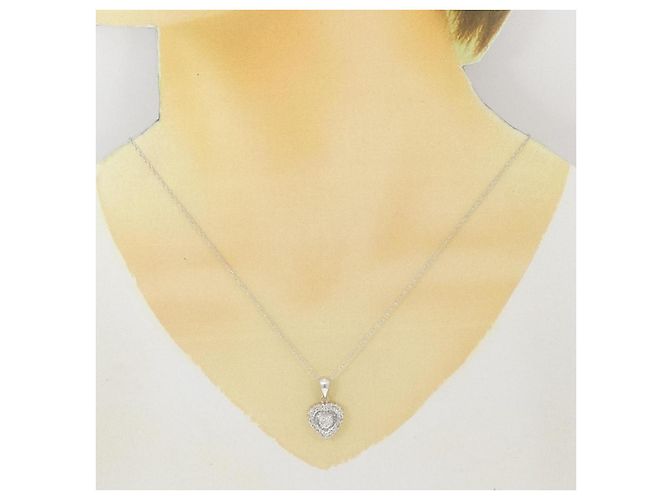Autre Marque Collana in oro bianco Au585 e diamanti Argento - vista 6