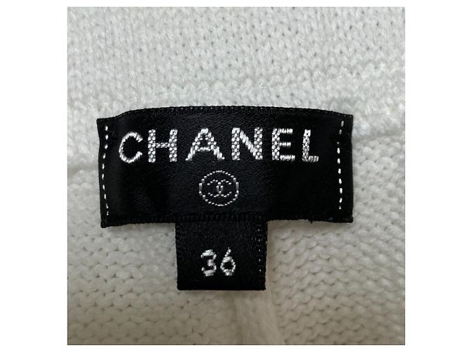 Timeless Short de punto de algodón Chanel Blanco - vista 5