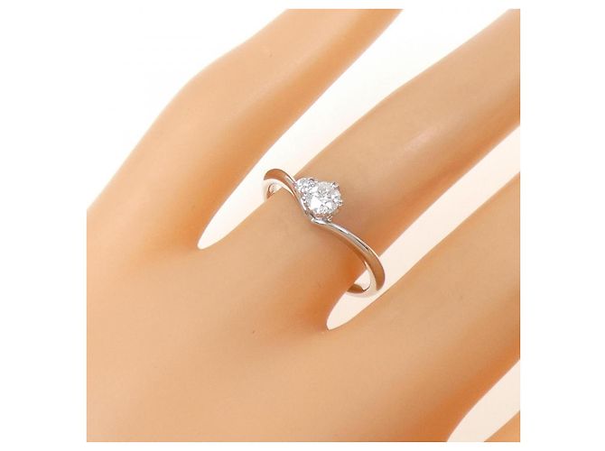 Autre Marque PT900 Platin Diamantring Silber - Ansicht 5