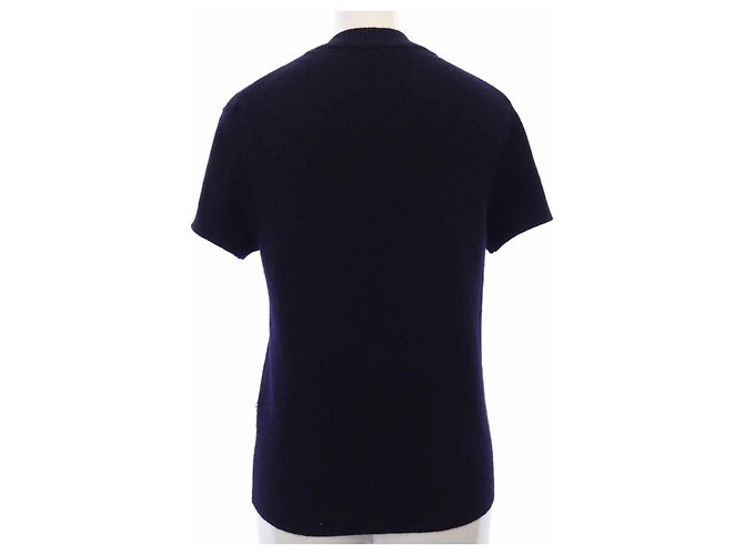 Hermès Hermes Kaschmir Strickoberteil Blau Marineblau - Ansicht 2