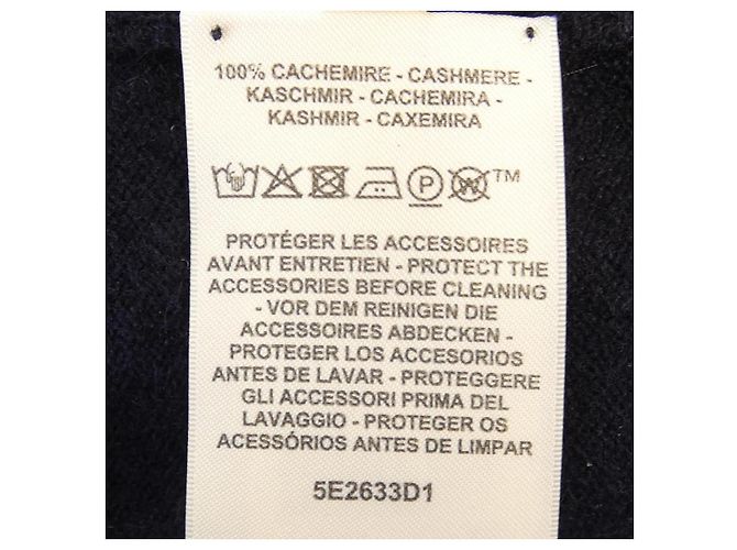 Hermès Hermes Kaschmir Strickoberteil Blau Marineblau - Ansicht 3