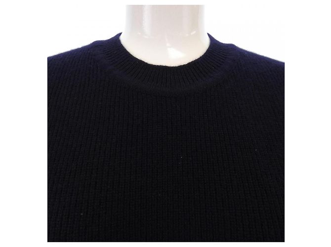 Hermès Hermes Kaschmir Strickoberteil Blau Marineblau - Ansicht 5