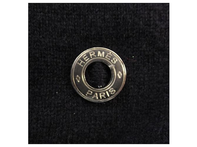 Hermès Hermes Kaschmir Strickoberteil Blau Marineblau - Ansicht 7