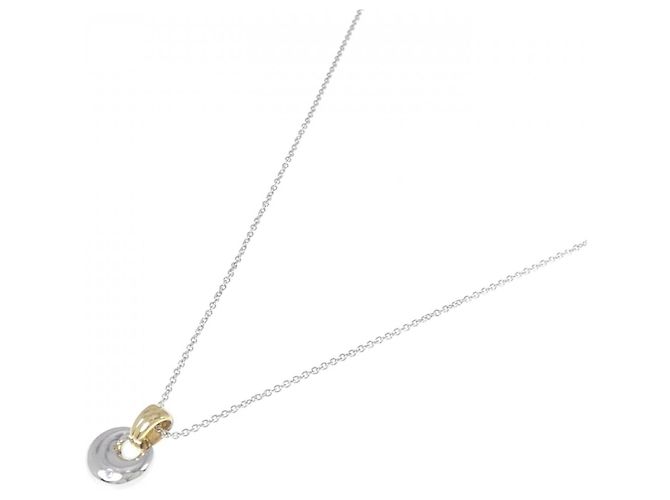 Autre Marque Collana in oro giallo e oro bianco Au750 con diamanti - vista 2
