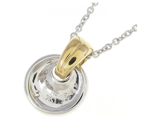 Autre Marque Collana in oro giallo e oro bianco Au750 con diamanti - vista 4