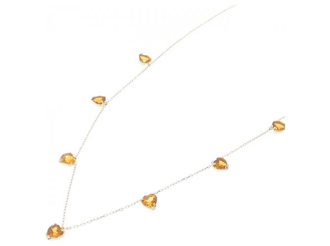 Autre Marque Au750 Gelbgold 3.0CT Citrin Halskette Golden - Ansicht 2