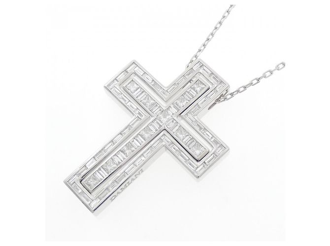 Autre Marque Collana Damiani Belle Epoch 750 Oro Bianco e Diamante Argento - vista 3