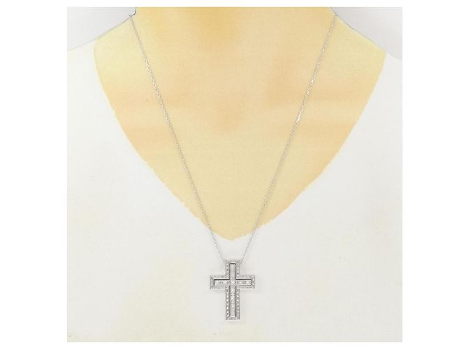 Autre Marque Collana Damiani Belle Epoch 750 Oro Bianco e Diamante Argento - vista 6