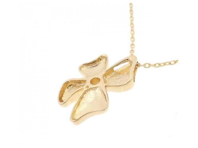 Autre Marque Au750 Blumen-Diamant-Halskette Golden - Ansicht 4