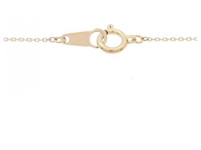 Autre Marque Au750 Blumen-Diamant-Halskette Golden - Ansicht 5