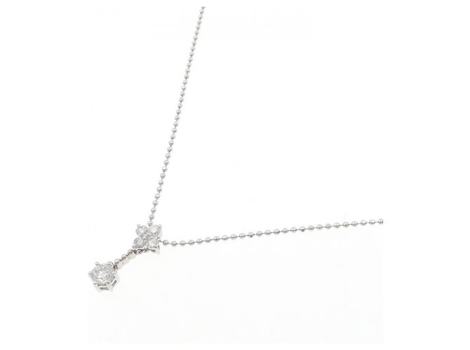 Autre Marque Collana fiore in diamante e platino Argento - vista 2