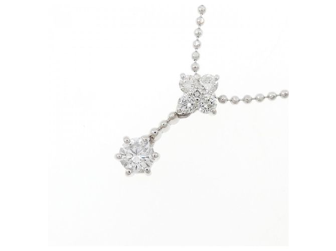 Autre Marque Collana fiore in diamante e platino Argento - vista 3