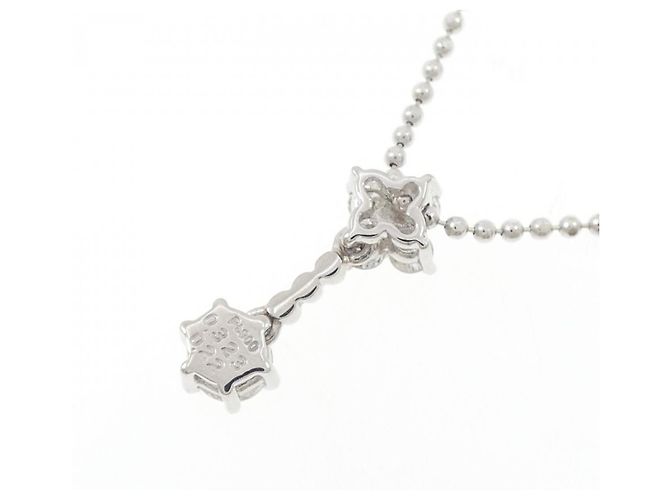 Autre Marque Collana fiore in diamante e platino Argento - vista 4