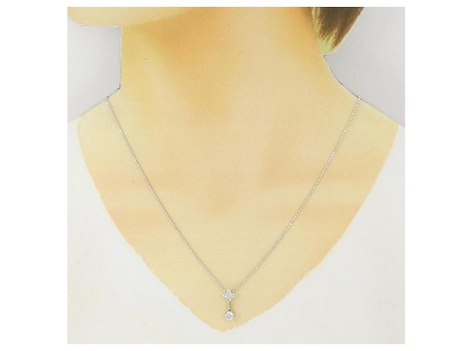 Autre Marque Collana fiore in diamante e platino Argento - vista 6