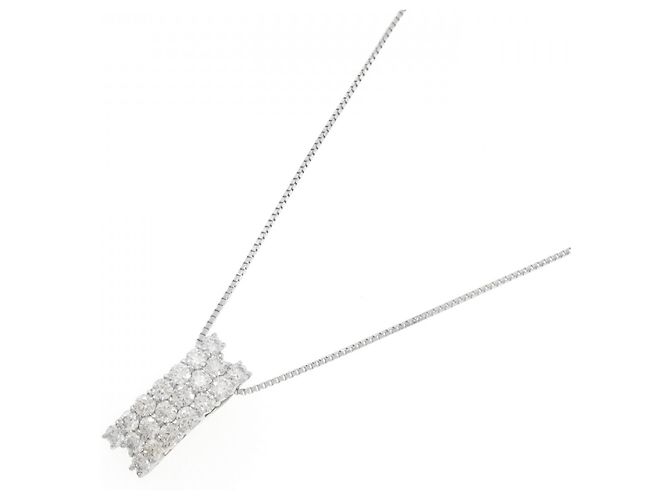 Autre Marque Collana in platino e diamanti Argento - vista 2