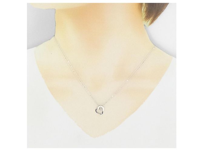 Autre Marque Collana in oro bianco 10K e diamanti Argento - vista 6