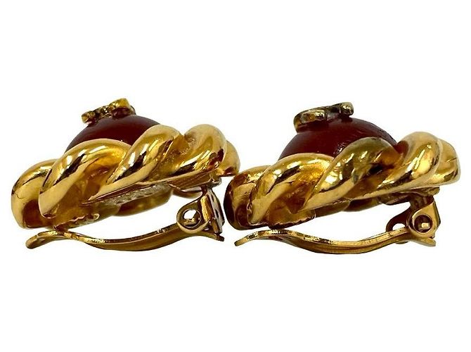 Timeless Chanel Gripoix Ohrringe Golden - Ansicht 3