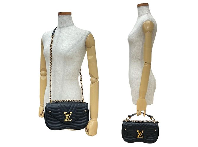 Borsa a tracolla 2way in pelle New Wave Louis Vuitton Nero - vista 3