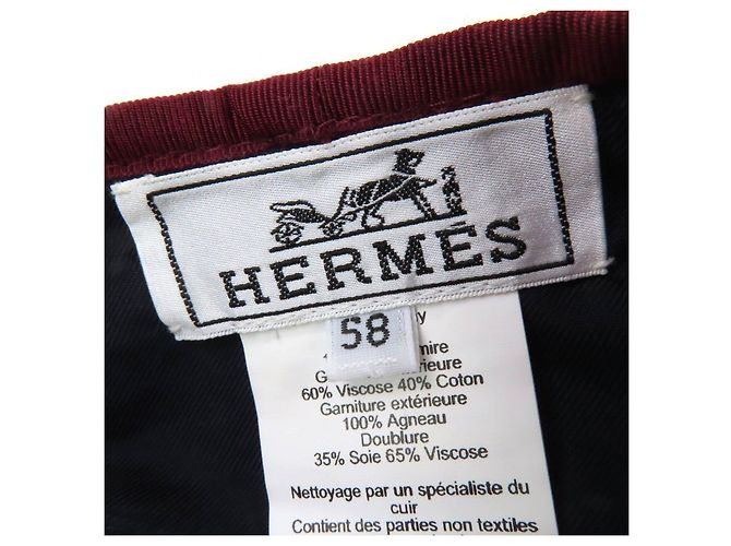 Hermès Basco in cashmere Santreno Serie Metal Hermes Marrone - vista 9
