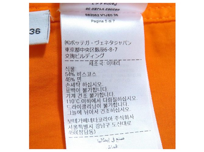 Vestido de rayón Bottega Veneta Naranja - vista 10