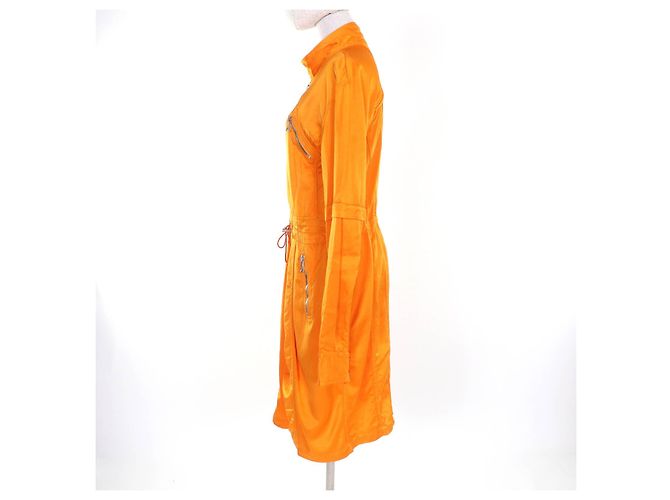 Vestido de rayón Bottega Veneta Naranja - vista 2