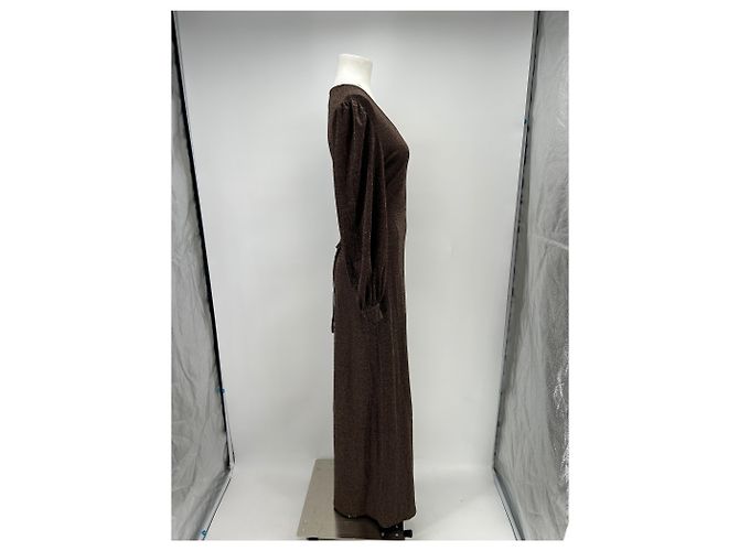 Autre Marque MOMONI Glänzendes braunes Kleid aus Polyester - Ansicht 4