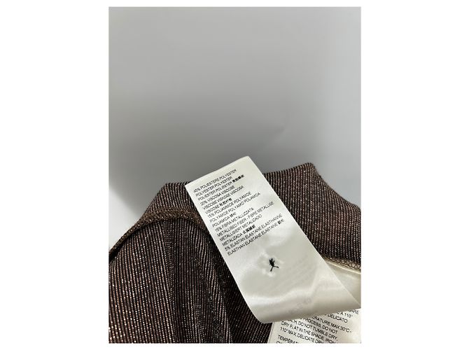 Autre Marque MOMONI Glänzendes braunes Kleid aus Polyester - Ansicht 7