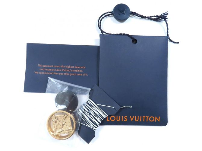 Giacca in misto seta e lana Louis Vuitton Blu Blu navy - vista 11