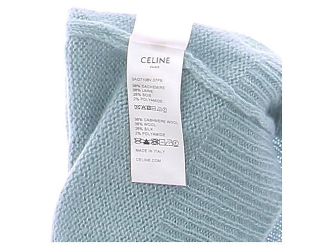 Top de cachemir azul Céline - vista 5
