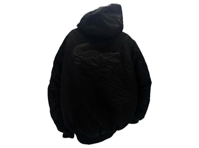 Giacca Bomber Lacoste con logo nera Nero - vista 3