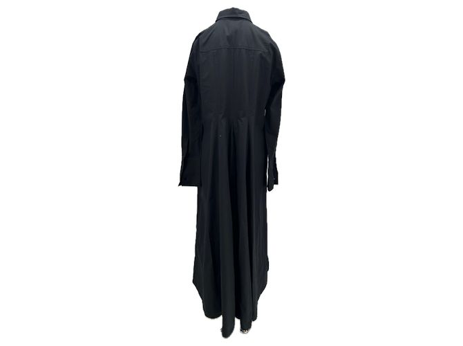 Max Mara Vestido camisero negro de algodón - vista 2
