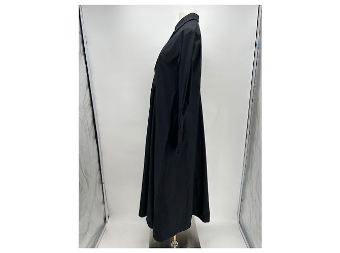 Max Mara Vestido camisero negro de algodón - vista 3