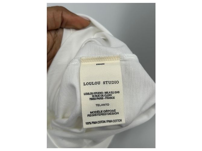 Autre Marque Camiseta de algodón blanca LOULOU STUDIO Blanco - vista 6