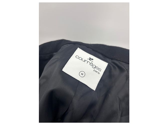 Courreges Black Wool Coat - view 3