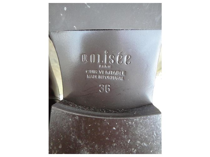 Autre Marque Botines Chelsea de cuero marrón Colisée Paris Castaño - vista 3
