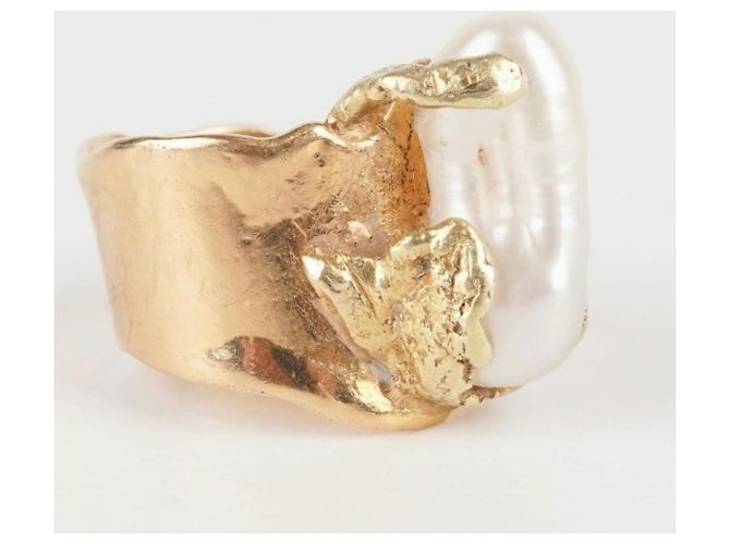 Anello Roland Schad Oro Giallo e Perla Barocca D'oro - vista 3