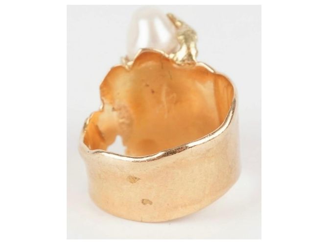 Anello Roland Schad Oro Giallo e Perla Barocca D'oro - vista 4