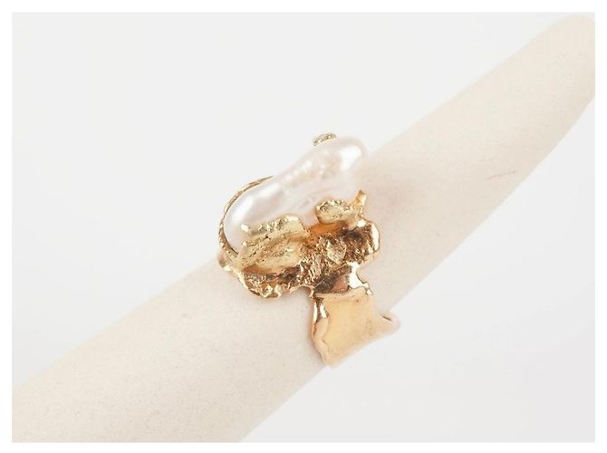 Anello Roland Schad Oro Giallo e Perla Barocca D'oro - vista 5