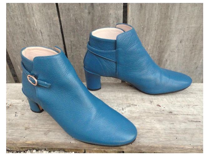 Botines de cuero azul Repetto - vista 2