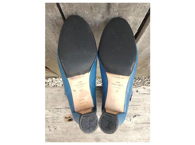 Botines de cuero azul Repetto - vista 5