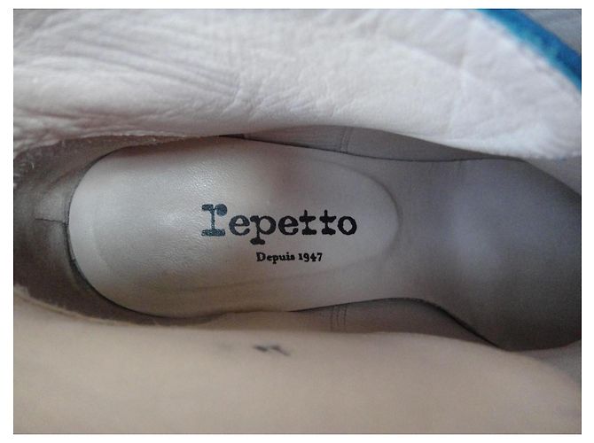 Botines de cuero azul Repetto - vista 7